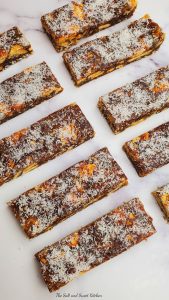 coconut date bars, healthy, quick, delicious and a quick dessert idea!