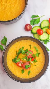 If you are looking for red lentil recipes, you will love this Lebanese red lentil mujadara recipe. This Mujadara is healthy, vegan and easy to prepare.