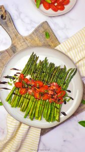 Asparagus with tomato and basil