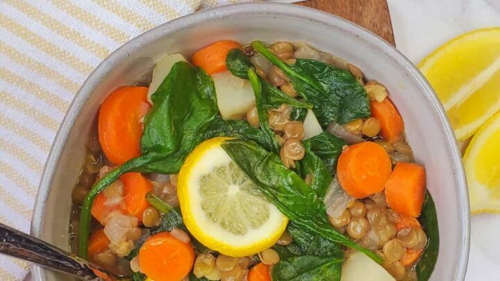 Lebanese Lentil Soup with Spinach-image