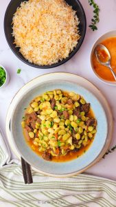 Lebanese lima beans stew