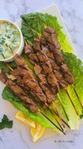 This Steak Shish Kabob recipe is flavorful and easy to customize. The Lebanese beef kabob marinade helps make them tender, juicy and delectable. 