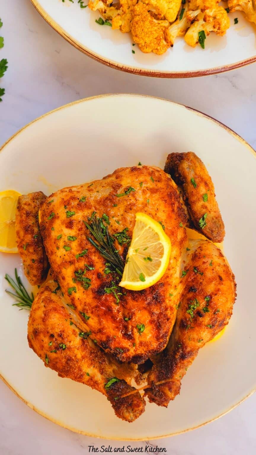 Crispy Air Fryer Whole Chicken The Salt and Sweet Kitchen
