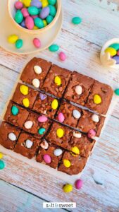 Fudgy, gooey and delicious Easter Brownies full of your favorite Easter candy! This Easter brownies recipe is simple to make, quick to enjoy, made in one bowl, your whole family will love; I promise!
