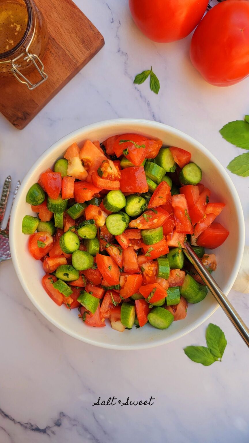 Cucumber and Tomato Salad Salt & Sweet