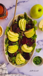 beet and green apple salad with lemon vinaigrette