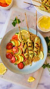 You'll love these tasty and moist Chicken Kafta Kabobs, whether you’re grilling for a summer BBQ or cooking them in the oven year-round.