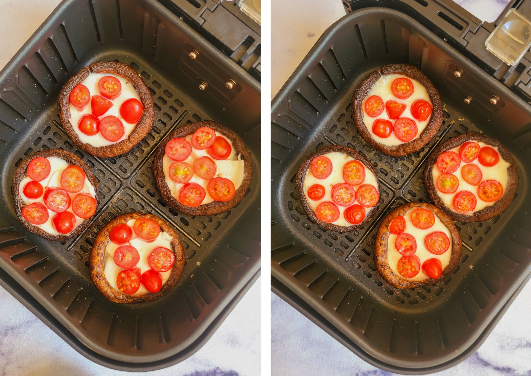 Air Fryer Caprese Stuffed Portobello Mushrooms Salt & Sweet