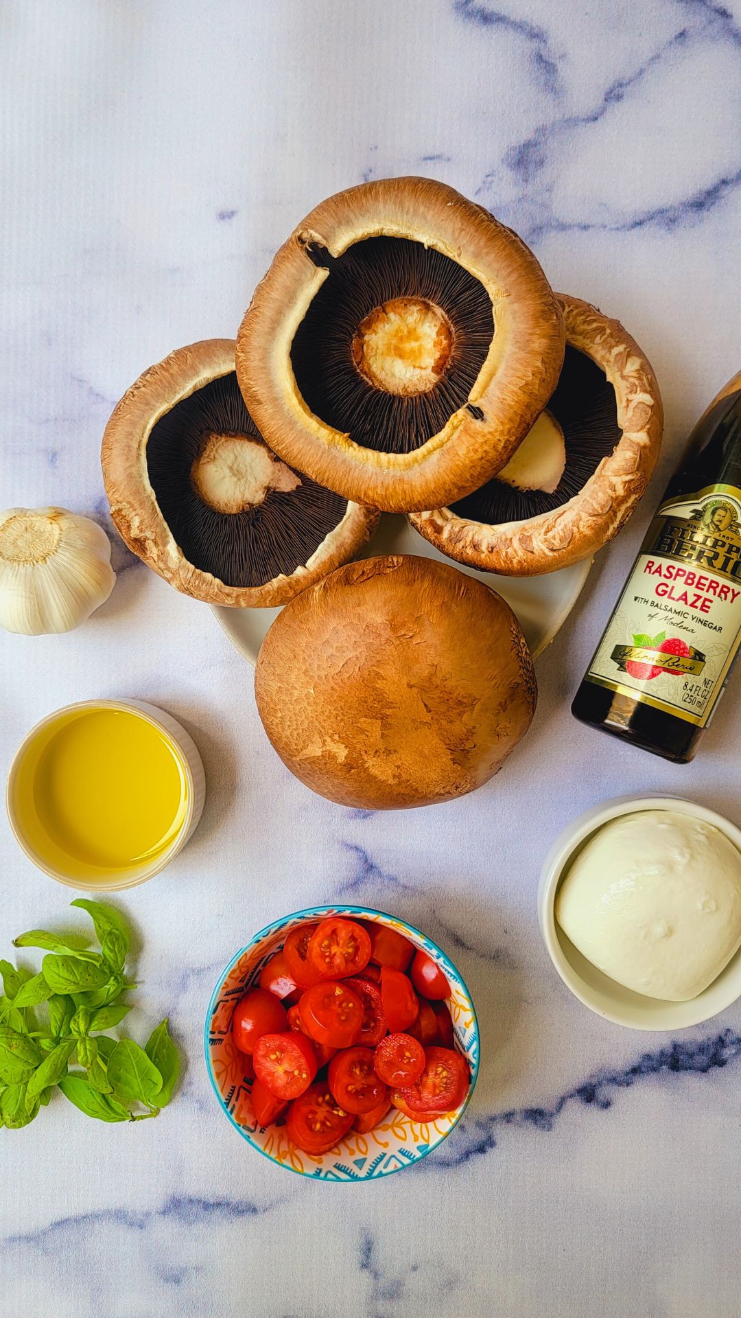 Air Fryer Caprese Stuffed Portobello Mushrooms Salt & Sweet