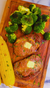 Ribeye steak in air fryer