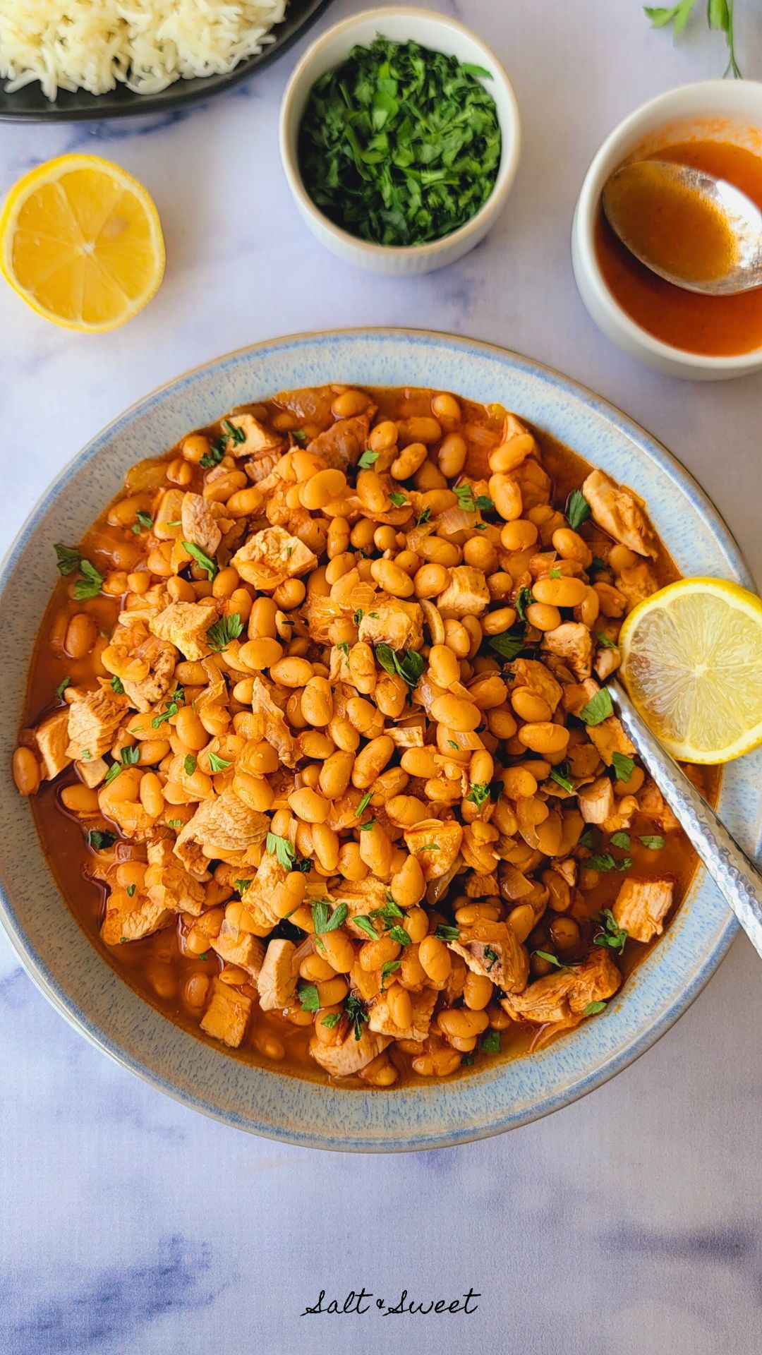 Lebanese Chicken Bean Stew