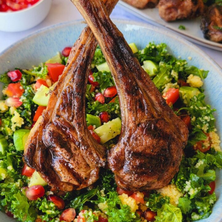 These quick & Easy Mediterranean Lamb Chops are packed with rich Lebanese/Mediterranean flavor and cooked to perfection in minutes, no marinade required. The secret? High heat and simple seasoning that lets the lamb shine.