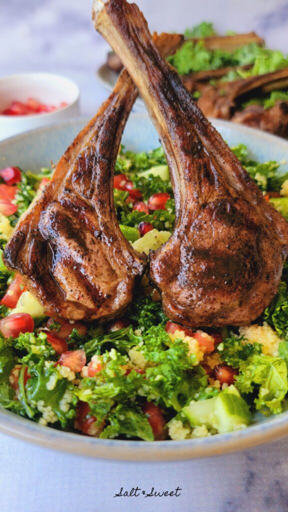 These quick & Easy Mediterranean Lamb Chops are packed with rich Lebanese/Mediterranean flavor and cooked to perfection in minutes, no marinade required. The secret? High heat and simple seasoning that lets the lamb shine.